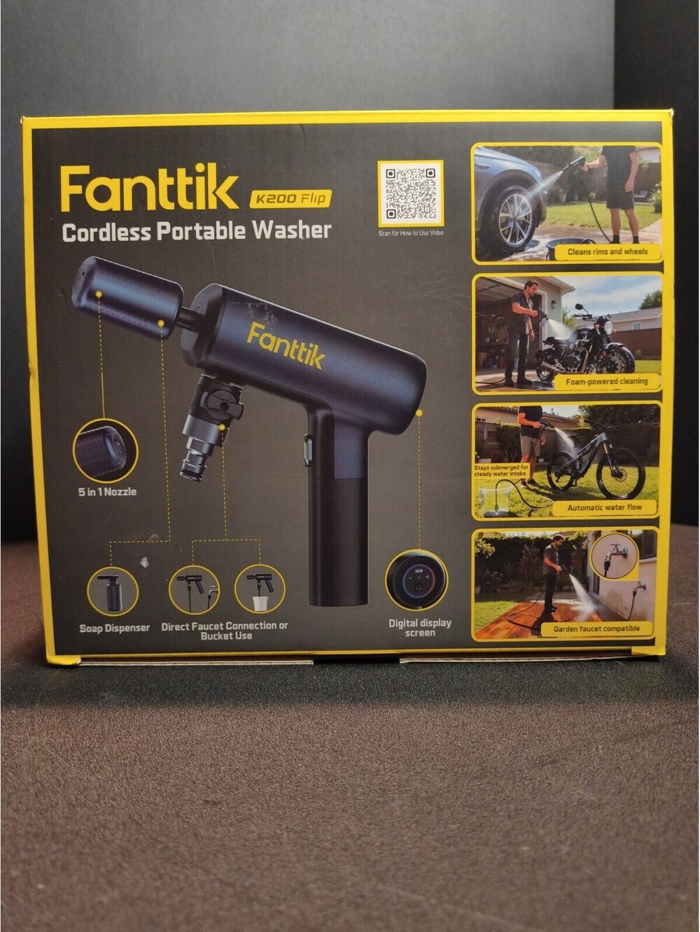 Fanttik K200 Flip Cordless Portable Washer 5-in-1 Nozzle OEM New Sealed